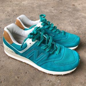 New Balance Teal and Tan Women's Sneakers